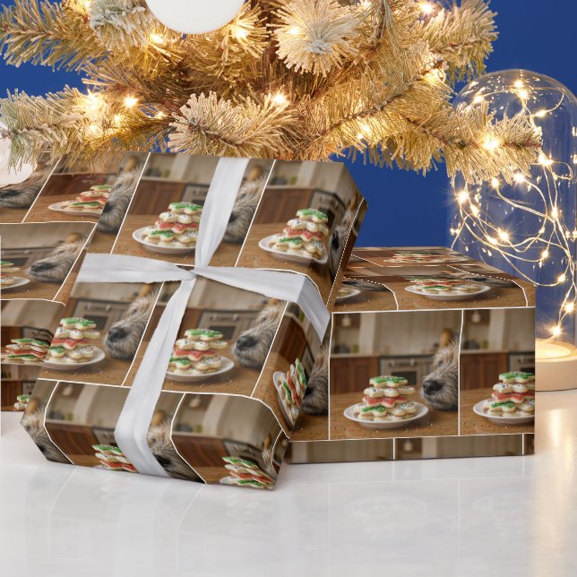 Papel De Presente Biscoitos de Açúcar de Natal Com Nariz de Cachorro (Feriados)