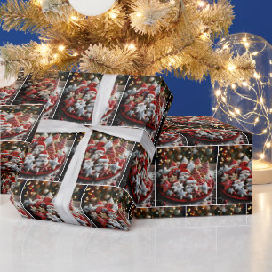 Papel De Presente Biscoitos de Açúcar de Natal Festivo