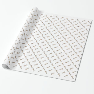 Papel De Presente Biscoitos de Gengibre e Presentes