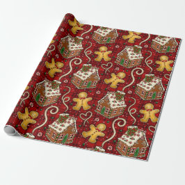 Papel De Presente Biscoitos de Natal