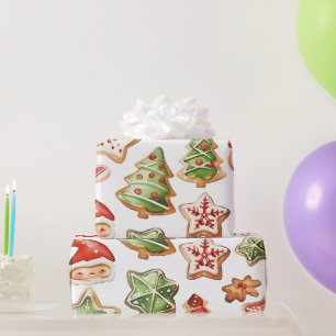 Papel De Presente Biscoitos de Natal