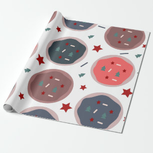 Papel De Presente Biscoitos de Natal Fofo Padaria Spinkles Doce