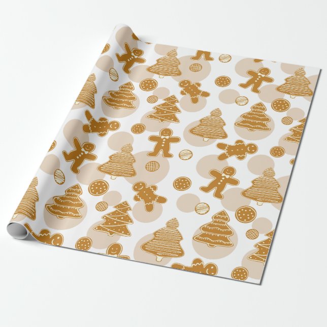 Papel De Presente Biscoitos de pão-de-gengala (Desenrolado)