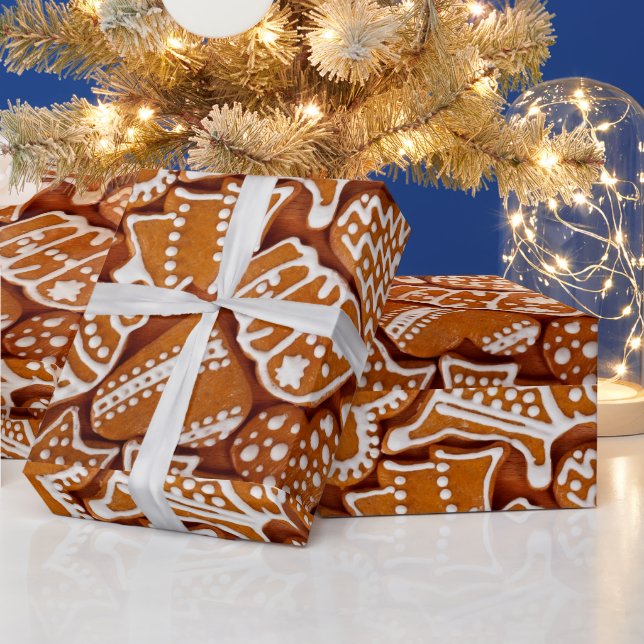 Papel De Presente Biscoitos de pão de Natal (Feriados)