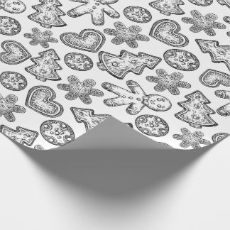 Papel De Presente Biscoitos do Natal do homem de pão-de-espécie