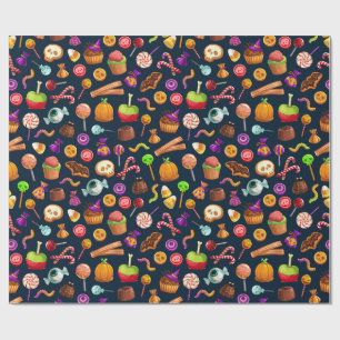 Papel De Presente Biscoitos e Doces de Halloween