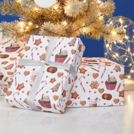 Papel De Presente Biscoitos e Tratamentos de Natal