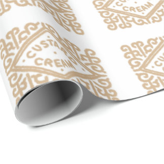 Papel De Presente Biscoitos saborosos do creme do creme