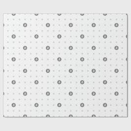Papel De Presente Bitcoin Polka Dots Wrapping Paper