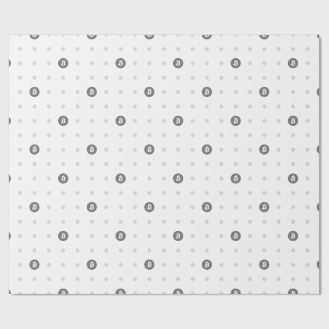 Papel De Presente Bitcoin Polka Dots Wrapping Paper (Aberto)