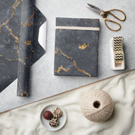 Papel De Presente Black and gold luxury marble texture