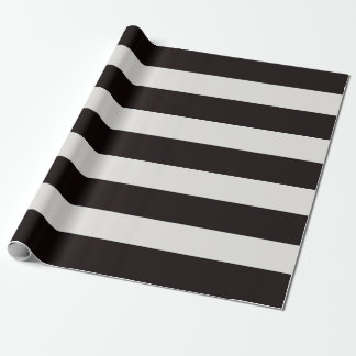 Papel De Presente Black and White Awning Stripes