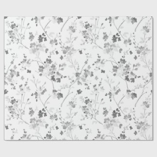 Papel De Presente black and white floral wrapping paper