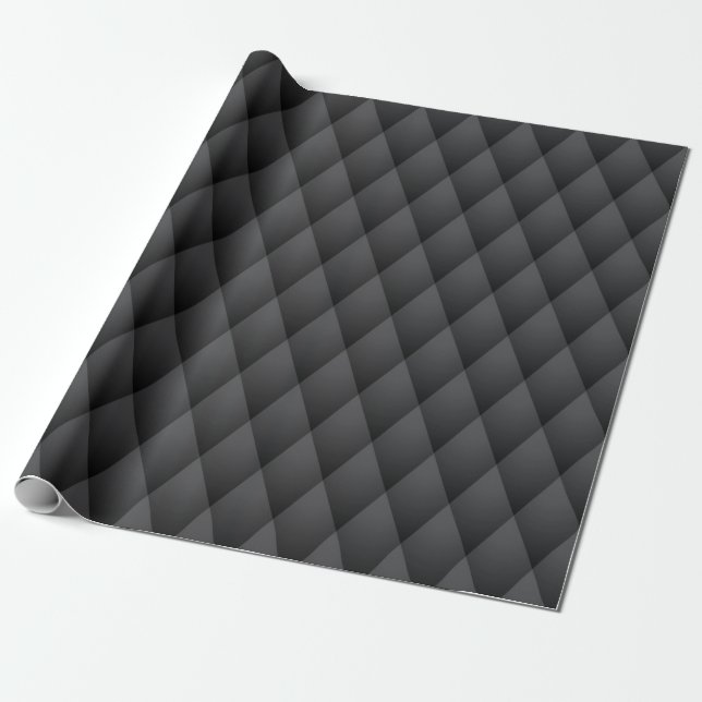 Papel De Presente Black Diamond Quilt Wrapping Paper (Desenrolado)