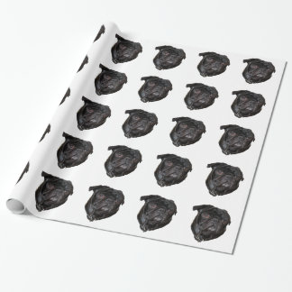 Papel De Presente Black Funny Pug