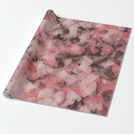 Papel De Presente Black Gray Pink White Modern Geometric Abstract
