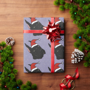 Papel De Presente Black Great Dane Christmas