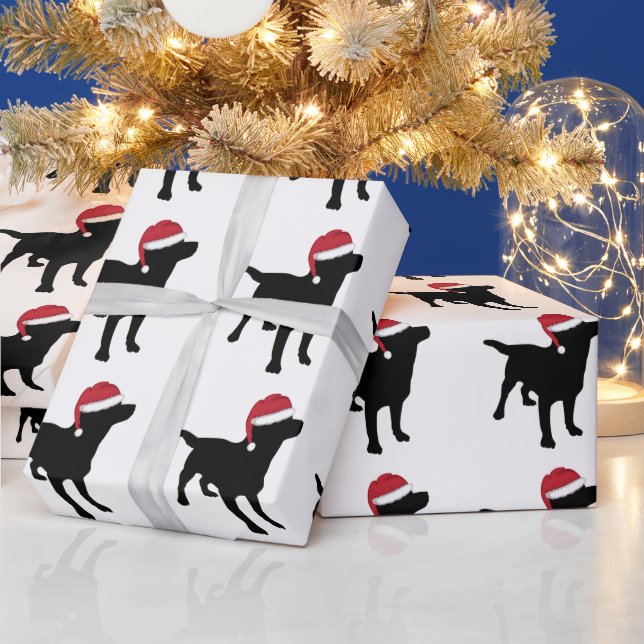 Papel De Presente Black Labrador Retriever No Natal (Feriados)