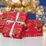 Papel De Presente Black Labrador Silhouette Christmas Sleigh Red<br><div class="desc">Black Labrador Silhouette Christmas Sleigh Red Wrapping Paper. Black Labrador sentado em Papais noeis Sleigh na floresta. Criada por Naomi Ochiai.</div>