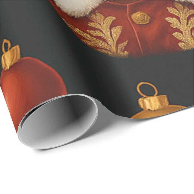 Papel De Presente Black Santa Roll (Ponta do rolo)