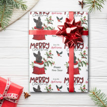 Black Scottish Terrier Dog Christmas Gift Bag