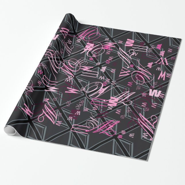 Papel De Presente Black Union Jack Flag Design (Desenrolado)