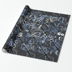 Papel De Presente Black Union Jack Flag Design