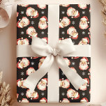 Papel De Presente Black Vintage Santa Claus Face Watercolor<br><div class="desc">Enrole seus presentes em alegria festiva com nossa Vintage Negra Papai Noel Rosto Papel de Moldagem por Aquarela! Este charmoso design apresenta ilustrações nostálgicas de aquarela de Papai Noel em um fundo vibrante, enfeitado com flocos de neve delicados. Perfeito para adicionar um toque de charme de vintage aos presentes de...</div>