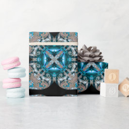Papel De Presente Bleu Christmas Elegant Designer