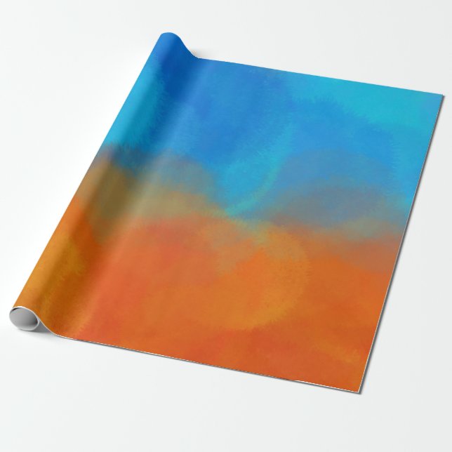 Papel De Presente bleu orange (Desenrolado)