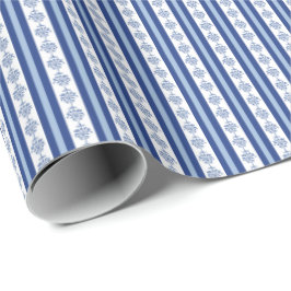 Papel De Presente Block Print Palmetto Stripes Wrapping Paper
