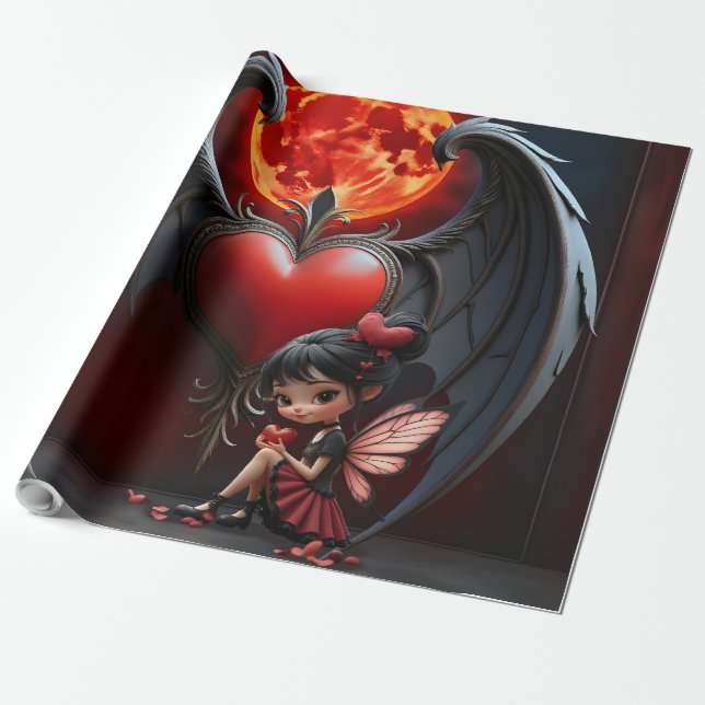 Papel De Presente Blood Moon Valentine Fairy (Desenrolado)