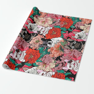 Papel De Presente Bloom French Bulldog   Presente para a Independênc