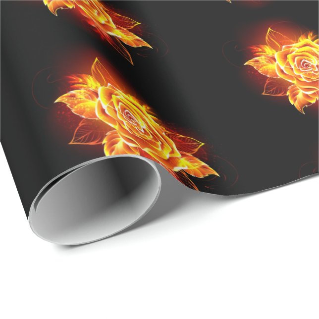 Papel De Presente Blooming Fire Rosa (Ponta do rolo)