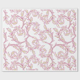 Papel De Presente "Blossom Paisley" Embrulho de Presente Floral Eleg