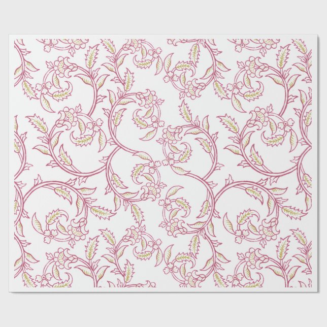Papel De Presente "Blossom Paisley" Embrulho de Presente Floral Eleg (Aberto)