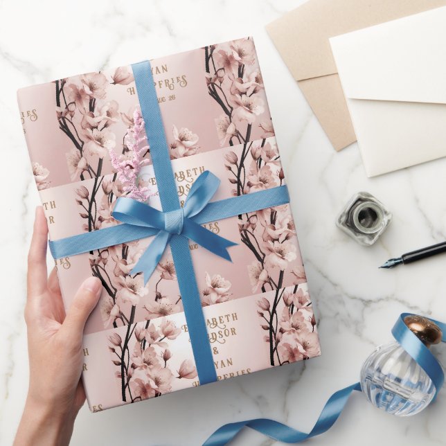 Papel De Presente Blossomas de Amor" Coleção de Convite Caseiro (Presentear)