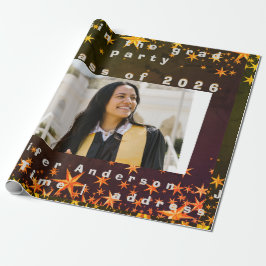 Papel De Presente blue and gold elegant invitation