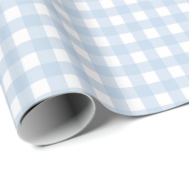 Papel De Presente Blue and White Gingham (Ponta do rolo)