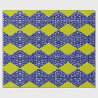 Papel De Presente blue and yellow pattern design