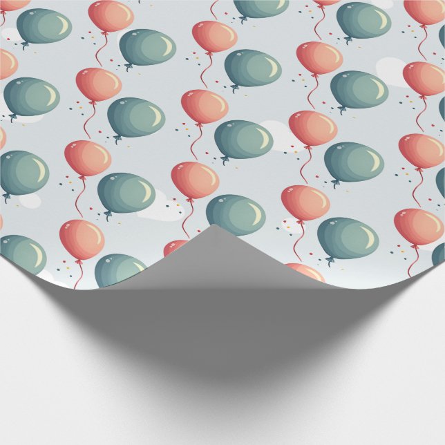 Papel De Presente Blue Balloon Hedgehogs Celebration (Ponta)