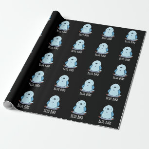 Papel De Presente Blue Bird Funny Animal Pun Dardo BG