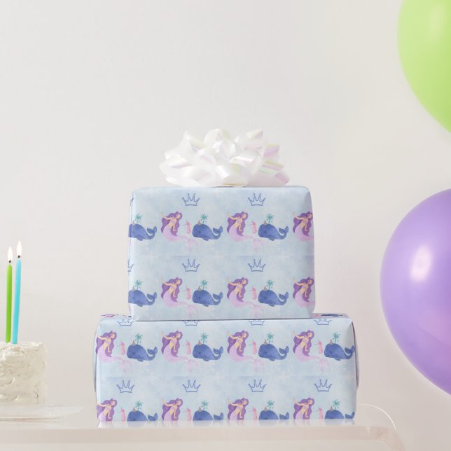 Papel De Presente Blue  Birthday Invitation (Presentes para festas)