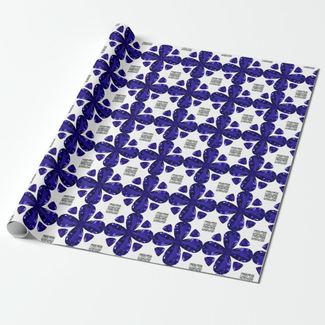 Papel De Presente Blue Clover (Desenrolado)