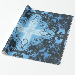 Papel De Presente Blue Cross Nature Wrapper Paper