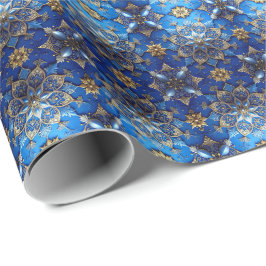 Papel De Presente Blue Decorative Holiday Wrapping Paper