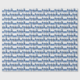 Papel De Presente Blue Dog Butts Pattern