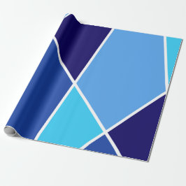 Papel De Presente Blue JanaiCreates Color Collection Wrapping Paper