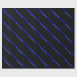 Papel De Presente Blue Line fino simbólico personaliza este