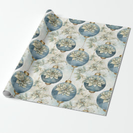 Papel De Presente Blue Majestade Elegante Blue Dourado Splendor de N